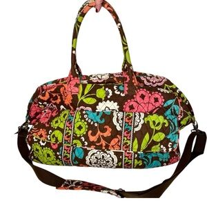 Vera Bradley Floral Quilted large Duffle Bag  in super Lola Floral Multi Colored